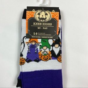 NWT Halloween Gnome Knee Highs Socks Women’s Size 5-9